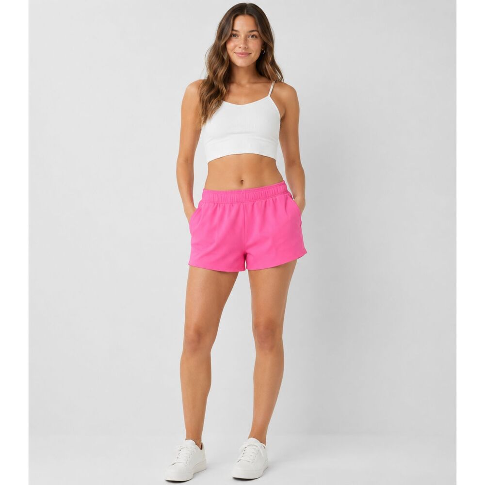 Aerie High Waisted Beach Party Shorts Pink Athletic Lounge Shorts